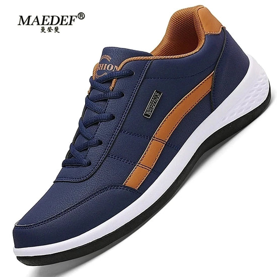 MAEDEF Shoes for Men Leather Sneaker Waterproof Casual Comfortable Men&