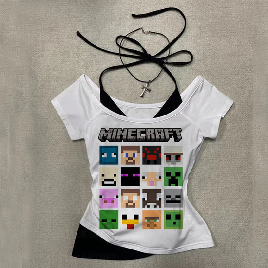 Woman Clothes for Women Trashy Y2k 2000s Tops With Suspenders Female Clothing Crop Top Sexys Summer Women&