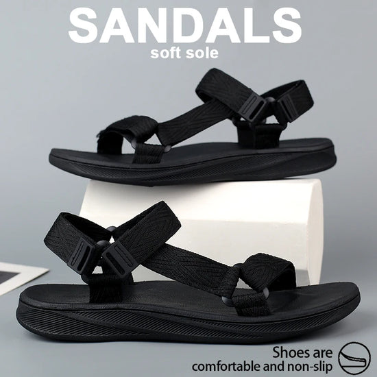 Summer Outdoor Wadable Sandals Man Arch Support Yoga Mat Insole Gladiator Open Beach Slippers Antiskid Durable Flat Men Shoe
